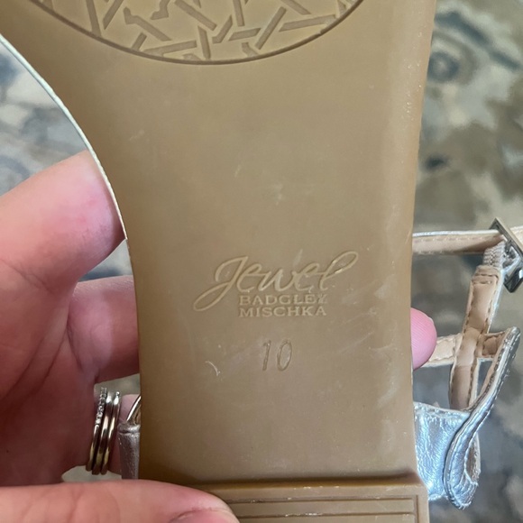 Jewel Badgley Mischka Gaby Jeweled Flats sandals size 10 - Picture 3 of 4